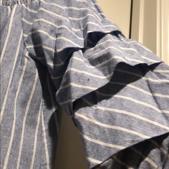 Off the Shoulder Striped Top - Picture 2 of 5